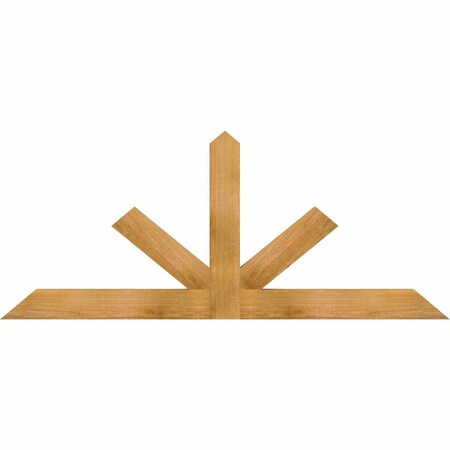 Ekena Millwork Saratoga Rough Sawn Timber Gable Bracket, Western Red Cedar, 60"W x 25"H x 2"D x 4"F, 10/12 Pitch GBW060X25X0204SAR00RWR